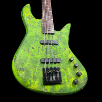 J&A Venom Active Bass Guitar in Toxic Emerald Satin