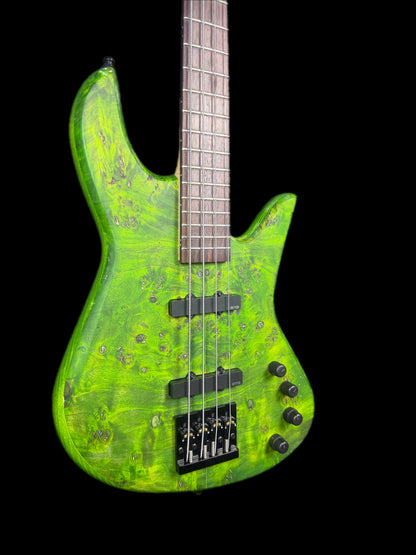 J&A Venom Active Bass Guitar in Toxic Emerald Satin