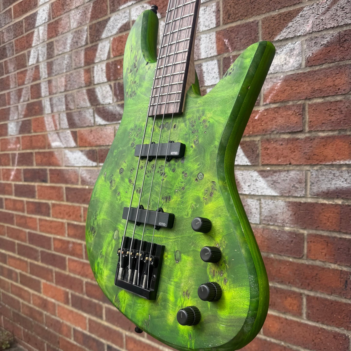 J&A Venom Active Bass Guitar in Toxic Emerald Satin