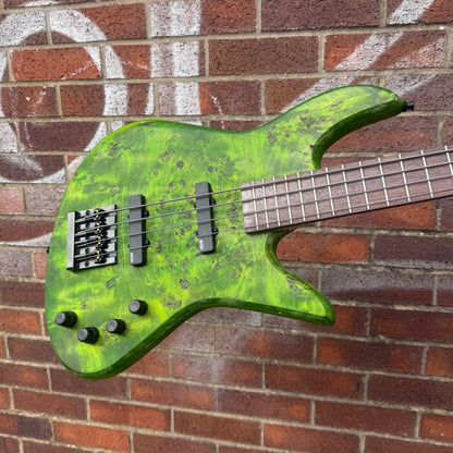 J&A Venom Active Bass Guitar in Toxic Emerald Satin