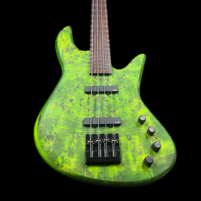J&A Venom Active Bass Guitar in Toxic Emerald Satin