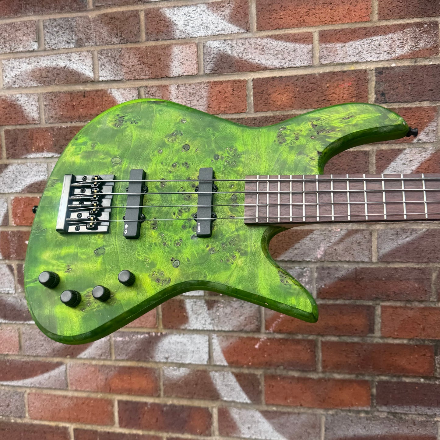 J&A Venom Active Bass Guitar in Toxic Emerald Satin