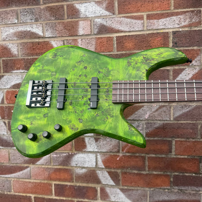 J&A Venom Active Bass Guitar in Toxic Emerald Satin