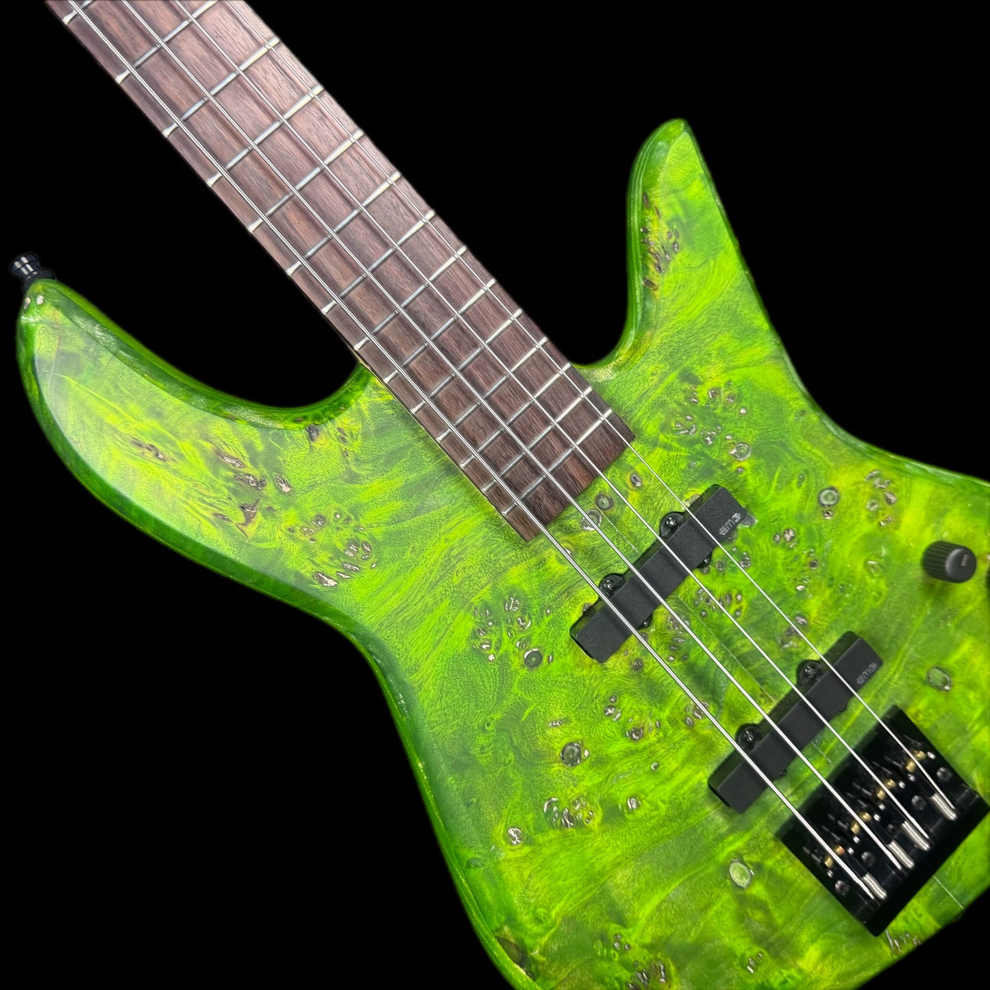 J&A Venom Active Bass Guitar in Toxic Emerald Satin
