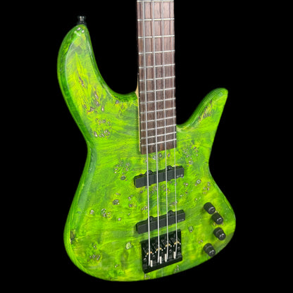 J&A Venom Active Bass Guitar in Toxic Emerald Satin