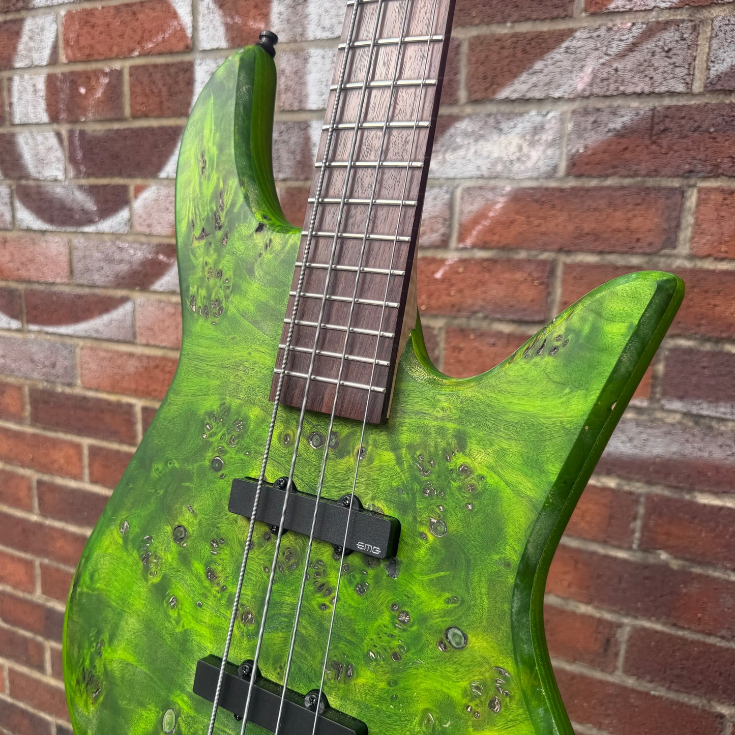 J&A Venom Active Bass Guitar in Toxic Emerald Satin