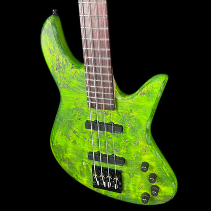 J&A Venom Active Bass Guitar in Toxic Emerald Satin