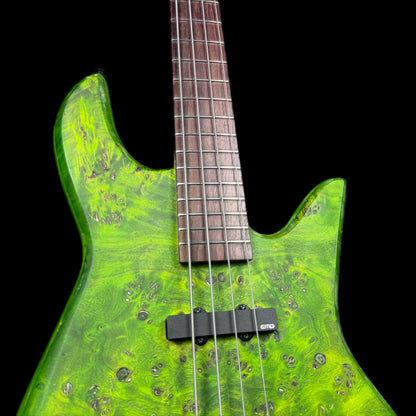 J&A Venom Active Bass Guitar in Toxic Emerald Satin