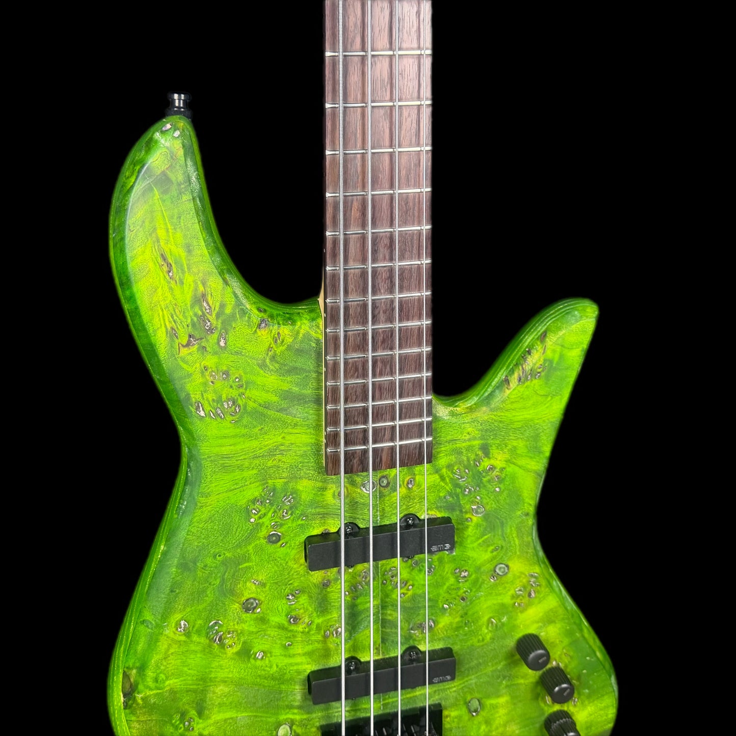 J&A Venom Active Bass Guitar in Toxic Emerald Satin