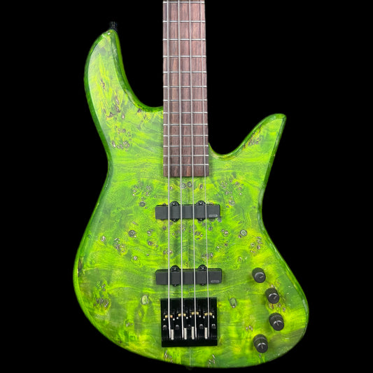 J&A Venom Active Bass Guitar in Toxic Emerald Satin
